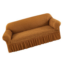 Seersuckers Sofa Cover Elastic Sofa Slipcover-Sunset Yellow