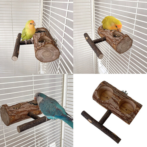 Compacts Bird Food Holder Wood Perches Bird Feeder Secure 1