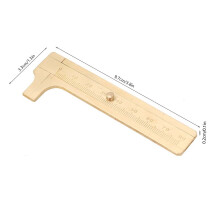Portable Solid Copper Vernier Caliper 0-80mm Ruler for Archaeology