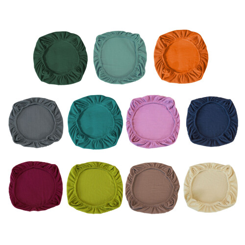 Stretch Velvets Office Chair Cover Computer-Orange Color 2
