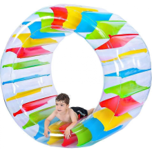 65" Diameter Kids Colorful Inflatable Wheel Roller Pool Float Compatible with Pool Lake Outdoor Backyard Lawn