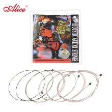 6er Stahlsaiten-Set für Akustikgitarre, Alice A306, Extra Leicht, stahlumwickelt, 0,010-0,047