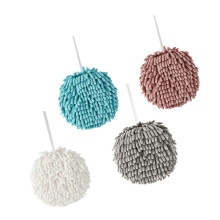 Kitchen Bathroom Hand Towel Balls with Hanging Loopes Microfiber