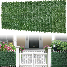 Kunstmatige haag voor privacy buitenshuis, verfraai uw ruimte met 3 meter decoratieve klimplanten, privacy op terras of balkon, groen in de tuin of