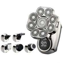 (Bundle）9D Floating Head Shaver compatible with Bald Men Washable Wet Dry Easy Head Shaver compatible with Bum Legs Chest