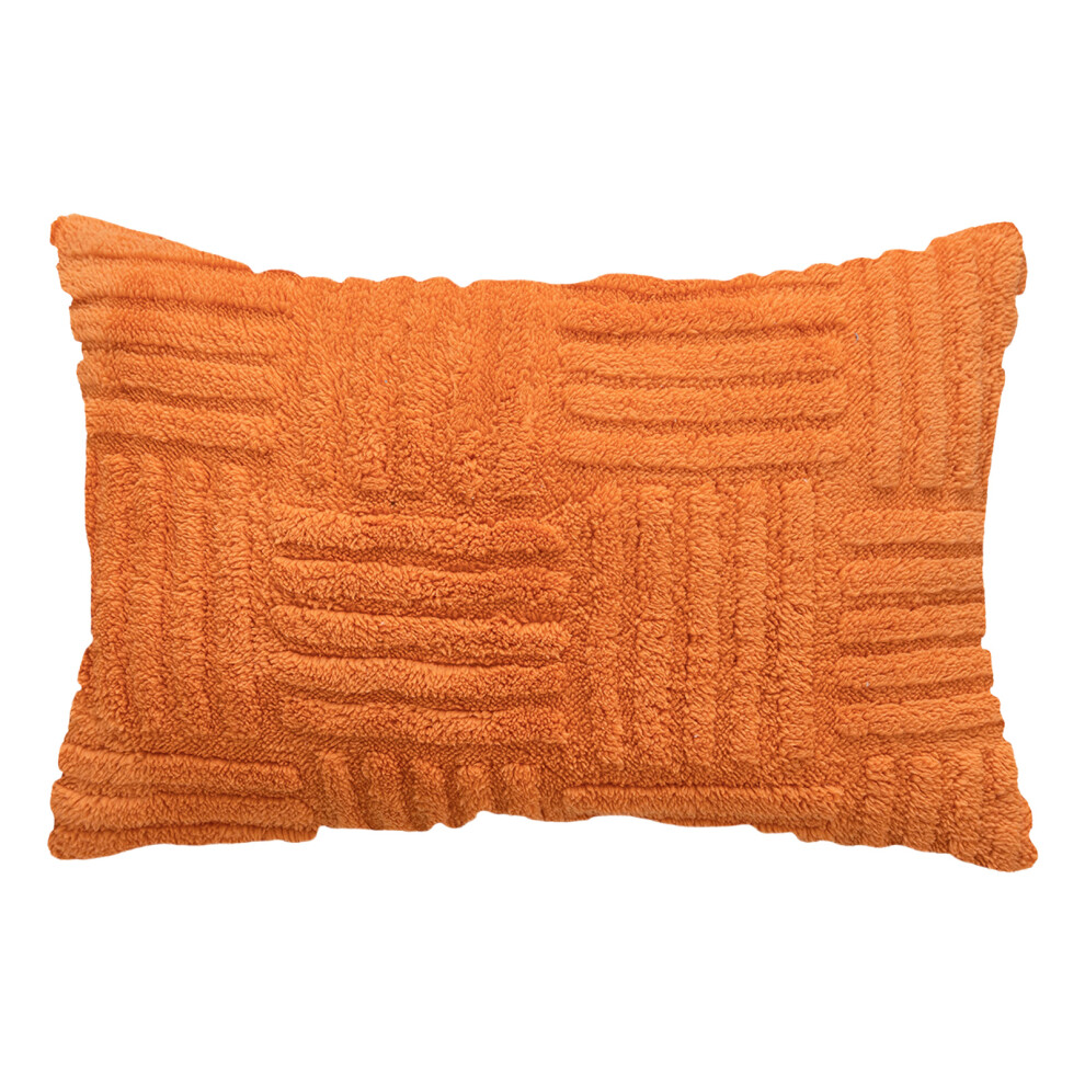 Corduroy Throw Pillow Slip, Soft-30 50cm with core Orange