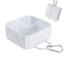Travel Dog Bowls Folding Puppy Waterer 500ml Portable Feeder For Dogs Cats Bunnies Gray