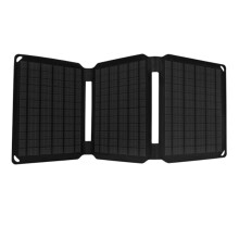 Carregador solar portátil com célula solar monocristalina de alta potência para carregamento rápido, ideal para uso externo e em situações de