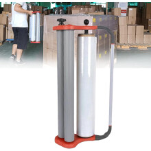 Manual Stretch Film Dispenser, Adjustable Tension Wrapping Machine for Parcels, Cartons, and Luggage in Warehouses