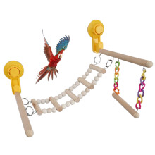 Multifunctional Parrots Stand Branch Ladder Scratchers Toy for