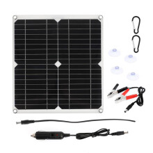 Energia solar sem esforço, carregador de silício monocristalino de 20 W para carros e barcos, controle inteligente para desempenho ideal, alta