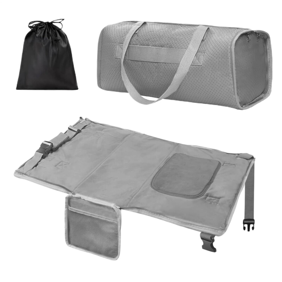 Airplane Bed For Toddler Baby Seat Extender Bed Carryon Duffel Bag Antislip Longbaby Mat For Preschoolers Grey