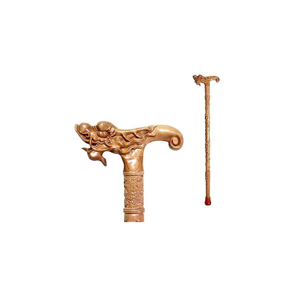 Portable Wooden Cane Solid Mahogany Crutch Walking Cane Nonslip Unisex Walking Stick For Men Women Seniors Gift