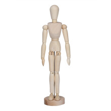Ideaal voor het schetsen van een kunstenaarsmannequin, beweegbaar houten menselijk model met flexibele gewrichten en standaard, gearticuleerde