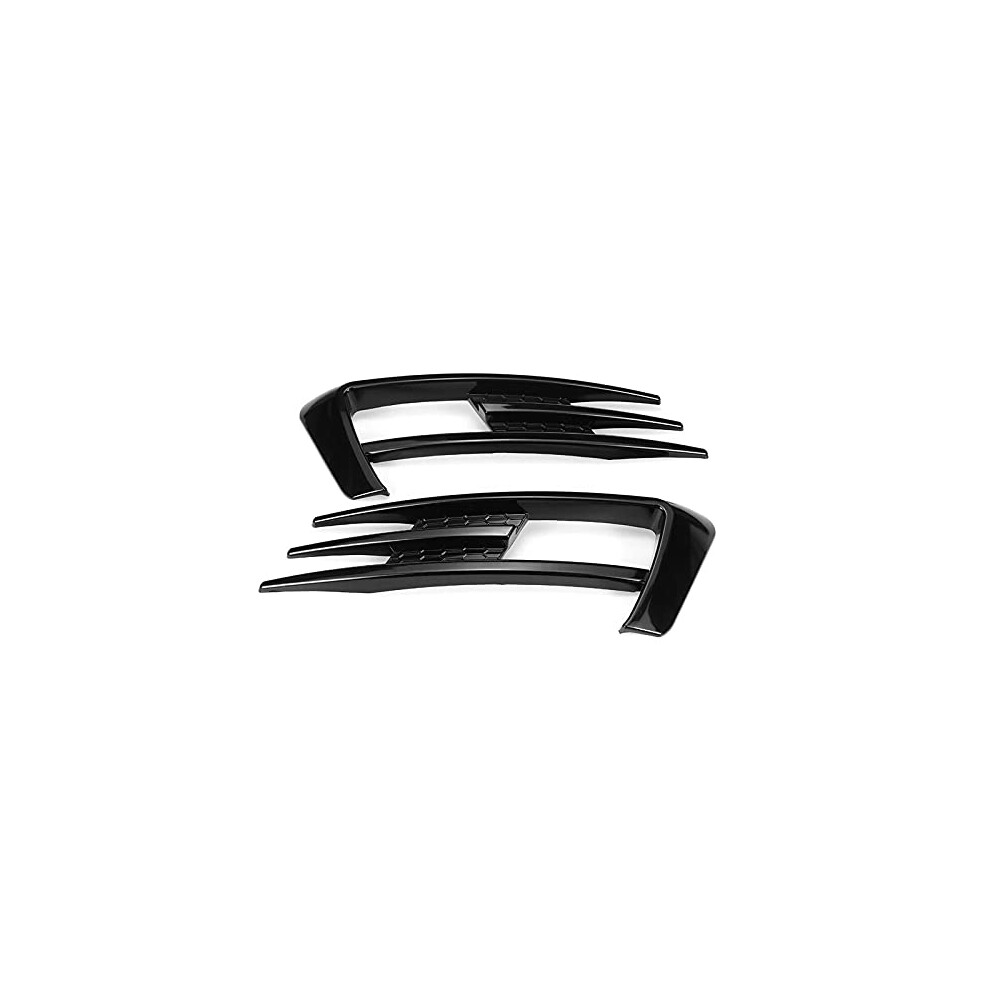 Gloss Front Bumper Fog Grille Cover Trim For Golf 7 Mk7 20132017 Black/Light 9105992431533