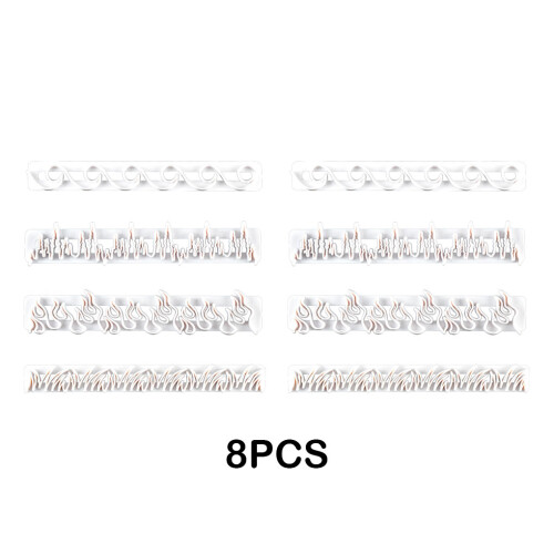 8pcs/set Safe And Environmentally Friendly Cake Stencil Set All 2