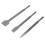 3pcs Concrete Demolition Chisel Set for Electric Hammer, 40mm Diameter 1
