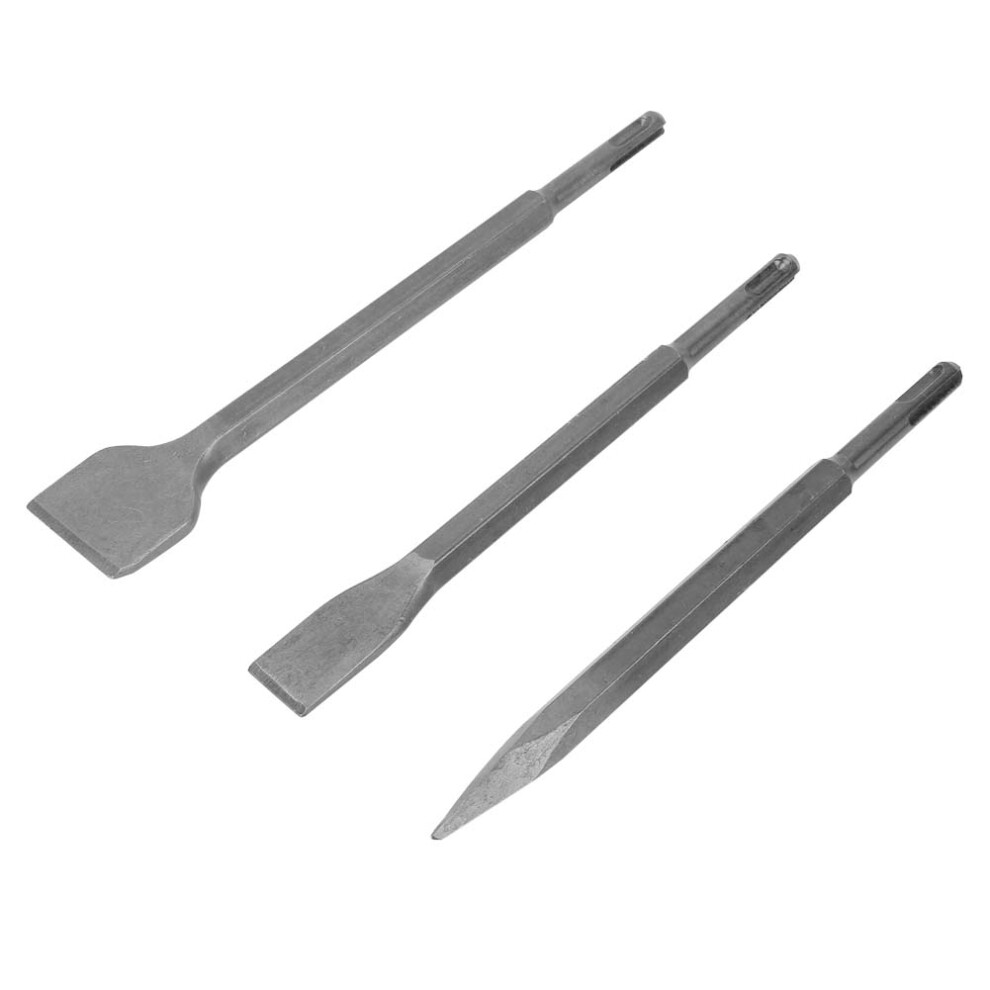 3Pcs Concrete Demolition Chisel Set For Electric Hammer, 40Mm Diameter 7631364170349