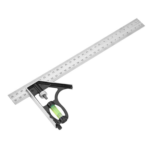 Σετ τετραγώνων συνδυασμού κραμάτων, ανθεκτικοί χάρακες από ανοξείδωτο χάλυβα