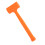 0.5LB PVC Rubber Dead Blow Hammer Soft Face Installing Tool 12
