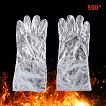 Aluminiumbeschichtete silberne hitzebeständige Handschuhe 38 cm/15 Zoll