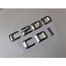 C200 CDI Silber/Chrom Buchstaben-Zahlen-Emblem Heckklappe Emblem C-Klasse Mercedes