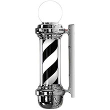 Barber Pole Outdoor LED Light 88 cm Model C Red White Blue Rotating Strips Waterproof Porch Wall Lamp Hairdressing Sign