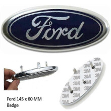 Ford-Emblem, oval, 145 x 60 mm, für Front und Heck, passend für Focus, Mondeo und Transit.
