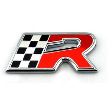Chrome Flag R Autoemblem Aufkleber für Leon Cupra ALTEA IBIZA TOLEDO Heckkotflügel