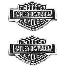 2025 2-teiliges 3D Harley Davidson Emblem für Motorradtank, Auto-Heckkotflügel, Kofferraumseite, Met