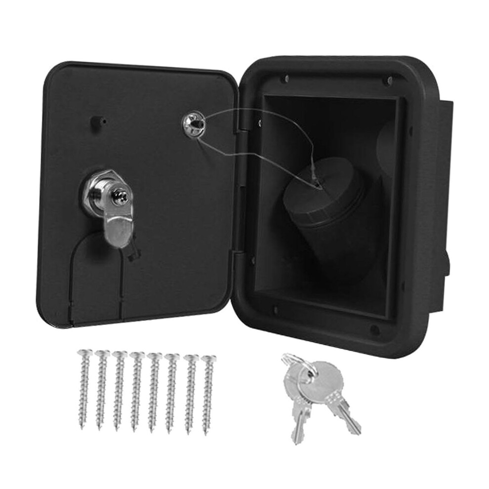 Water Locking Cap For Caravans And Rvs Gravity Fresh Water Fill Hatch Inlet Black 9105992432592