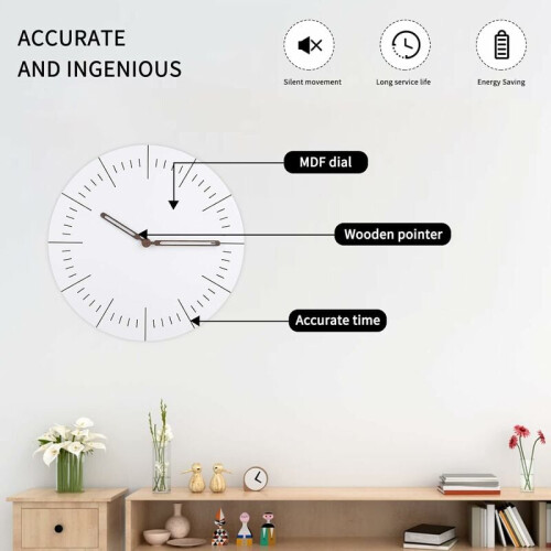 Clock Movement Mechanism, Replaceable Clock Parts for Clock Repair and DIY Projects, Clock Accessories Replacement with Synthetic Material Clock Hands 2