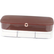 Ohrring-Organizer-Tablett, Schmuckaufbewahrungsbox mit Deckel, stapelbare Ohrringe