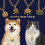 4pcs Traditional Pet Pendants Longevities Lock Regulable-M 6
