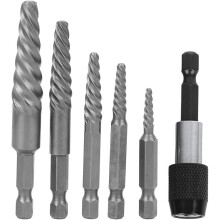 Kit d'extracteurs de vis endommagées, extracteur de boulons innovant Easy Out pour retirer rapidement les vis abîmées, construction en acier Cr-Mo
