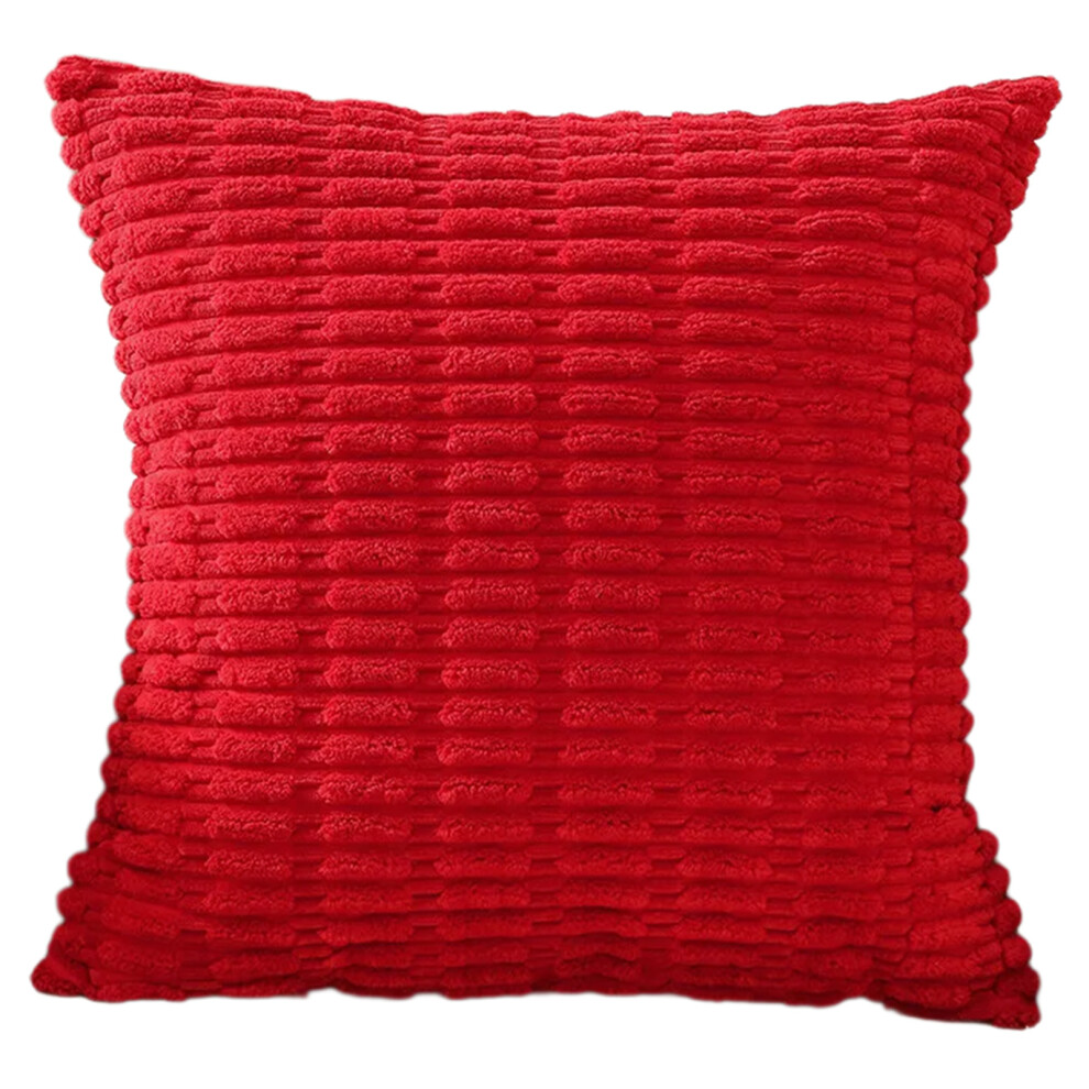 Plushes Corduroy Cushions Case Pillowcase-Red 45 45 pillowcase