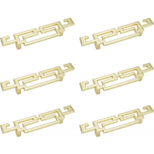 Savagrow 6er-Set antike chinesische Schrankgriffe, 5-Zoll-Lochabstand, Gold