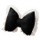 Bows Shape Cushion with Lace Car Backrest Pillow-Black 1