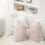Bows Shape Cushion with Lace Car Backrest Pillow-Black 5