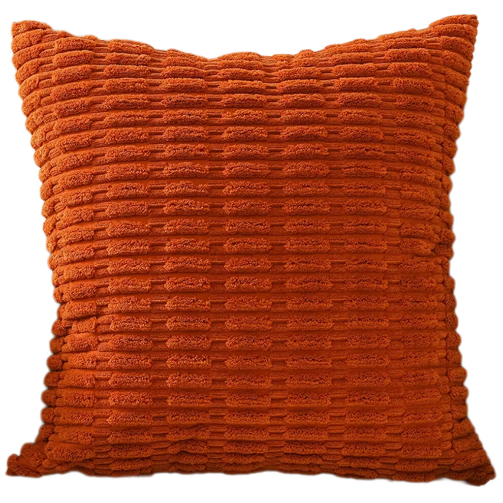 Stylish Corduroy Decorative Pillow-dark orange 45 45 pillowcase
