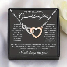 (2602-007+card box) NEW To My Granddaughter Necklace, Xmas Birthday Gift For Granddaughter From Grandpa Grandma