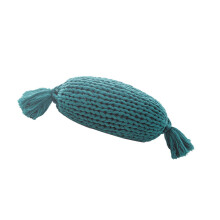 Chunkys Knitted Candy Shape Throw Pillows Soft-Dark Green