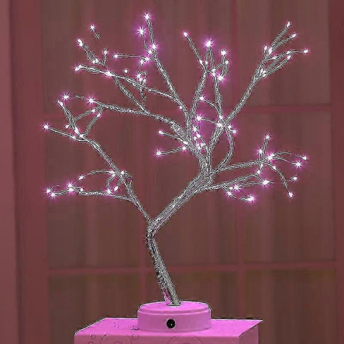 Baumlampe aus Kupferdraht, Glühwürmchen-Baumlampe – Batterie + USB 2