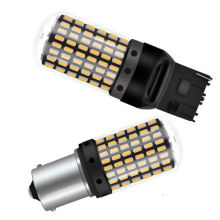2 Stück Kfz-LED-Lampen, kompatibel mit 3157 P27-7W T25 LED P27W Canbus Lampe, gelb