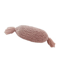 Decorative Handmade Chunkys Knitted Candy Shape Throw-Nude Pink