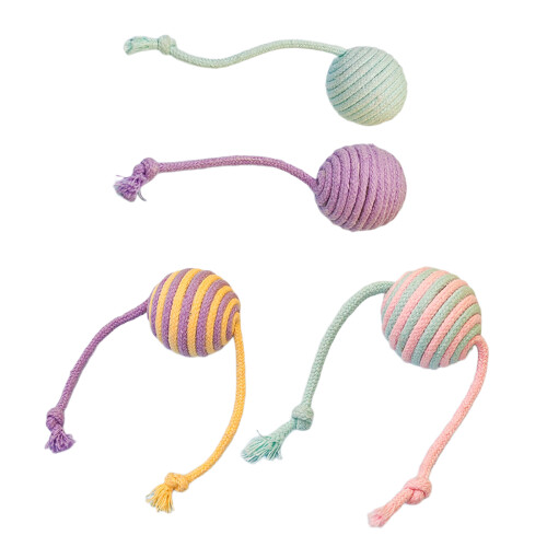 6PCS Sisalbälle für Katzen,-Single Tail Mint Gre 1