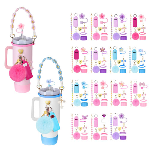 8Pcs Funny And Functional Cup Decoration Set Drinkware-5 2