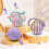 6PCS Sisal Balls Chewing Toy for Cats-single tail grape pu 6