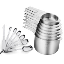 Professional Stainless Steel Measuring Set Measure Scoops For-D