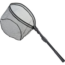 Opvouwbaar schepnet voor zoet water, met zachte, telescopische steel voor een veilige vangst in zout water.